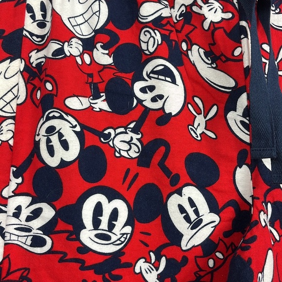 Disney Womens‎ Sleep Pants Drawstring Size Medium Red Mickey Mouse 100% Cotton - Picture 3 of 10
